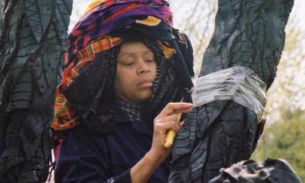 <em>Chakaia Booker</em><i> </i>at Storm King Art Center, May 12 - November 14, 2004<i> </i>(exhibition installation)