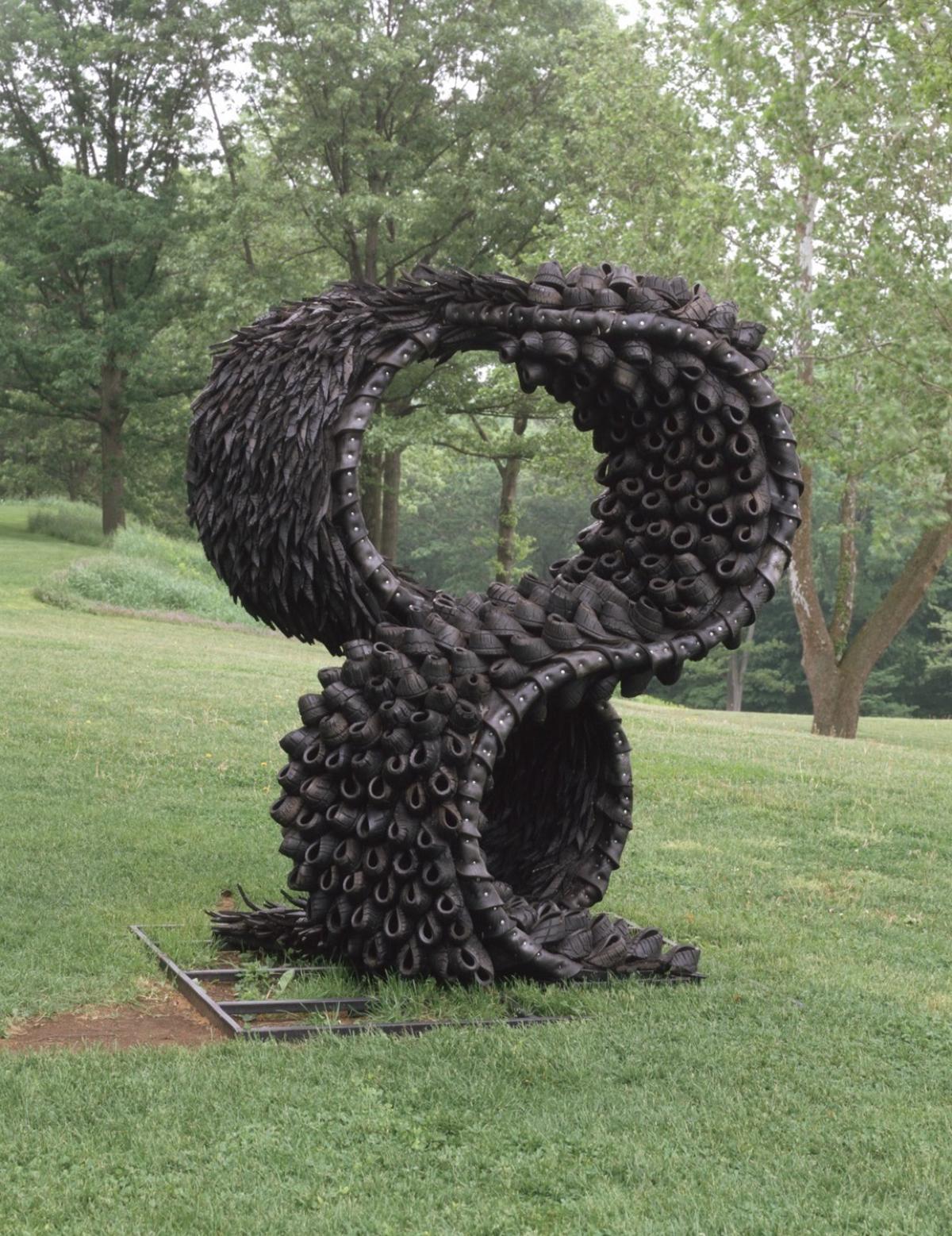 Chakaia Booker, <em>Two Sides to Day Light</em>, 2003 (installation view, 2004)