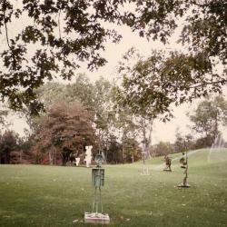<em>Becca </em>(1964) and other sculptures in the snow, Bolton Landing, NY, 1964