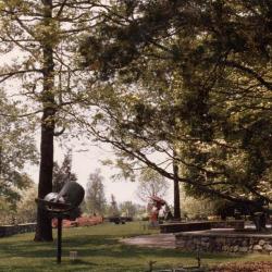 Storm King Art Center, 1970<br />
Barbara Hepworth,&nbsp;<em>Forms in Movement (Pavan),&nbsp;</em>1956 (cast, 1967)<br />
(installation view, 1970)